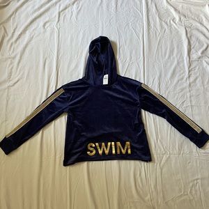 NWT Justice velvet hoodie